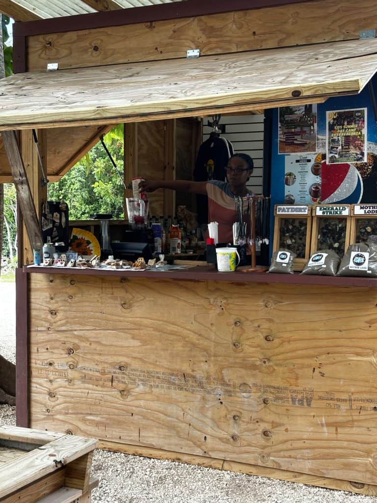The snack shack at the Cayman Islands' Crystal Caves