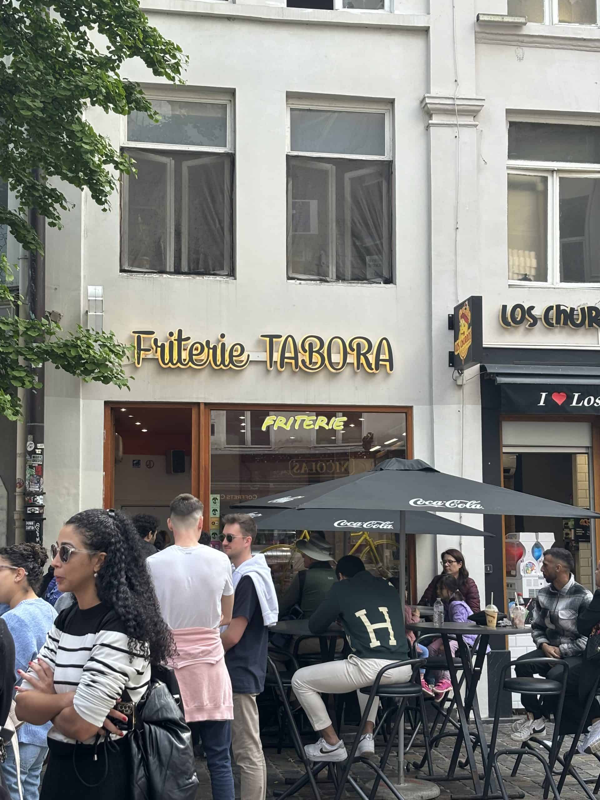 Front entrance of a Friterie shop in Brussels