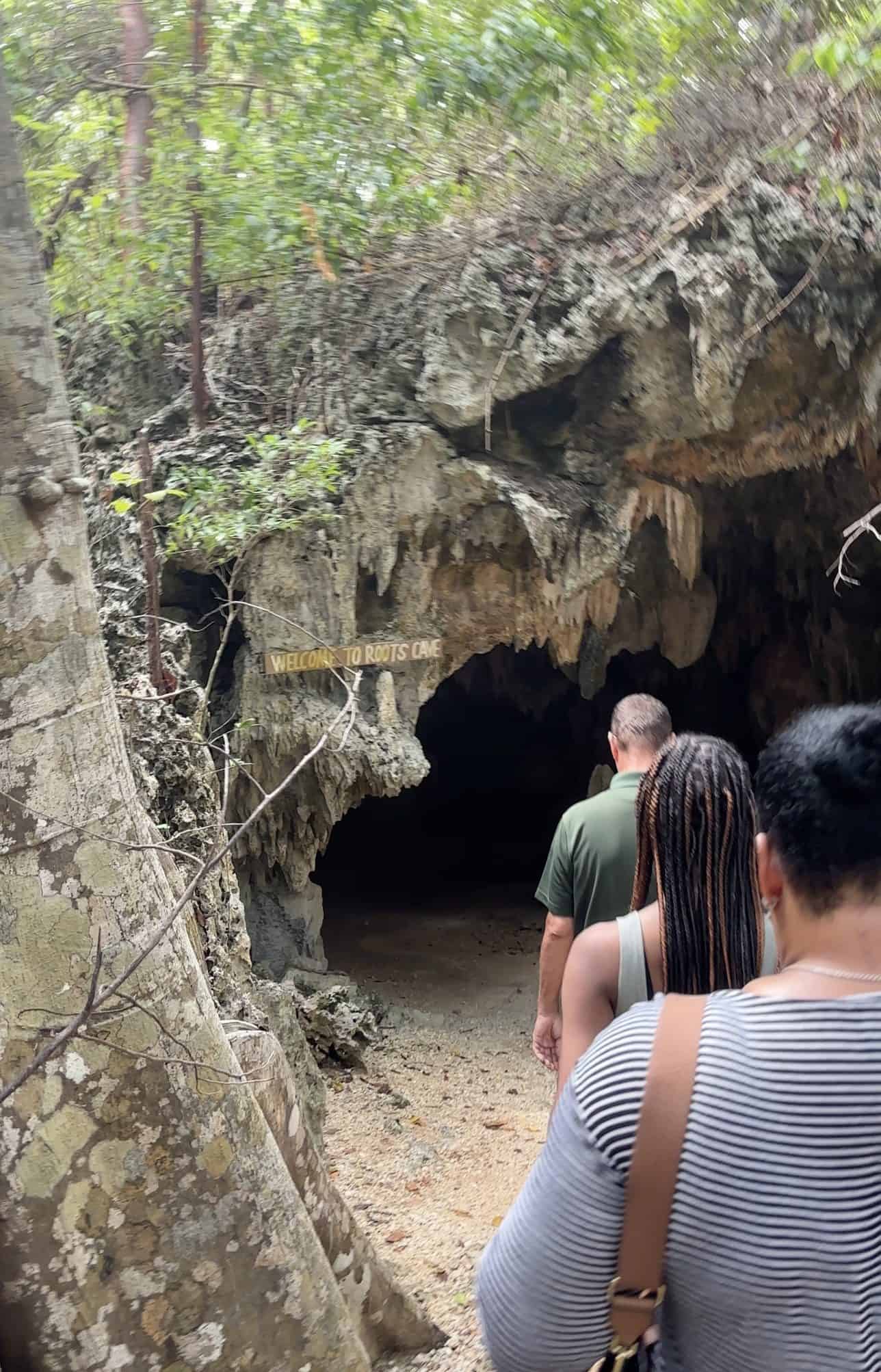 The opening of Roots Cave at the Cayman Islands' Crystal Caves