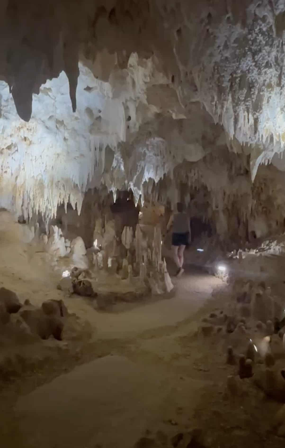 The pathway inside a cave at Cayman Islands' Crystal Caves